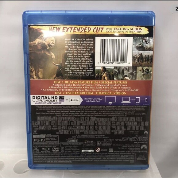 Dwayne "The Rock" Johnson 3 Movie Blu-ray Lot Hercules Faster Tooth Fairy Action - Picture 7 of 13